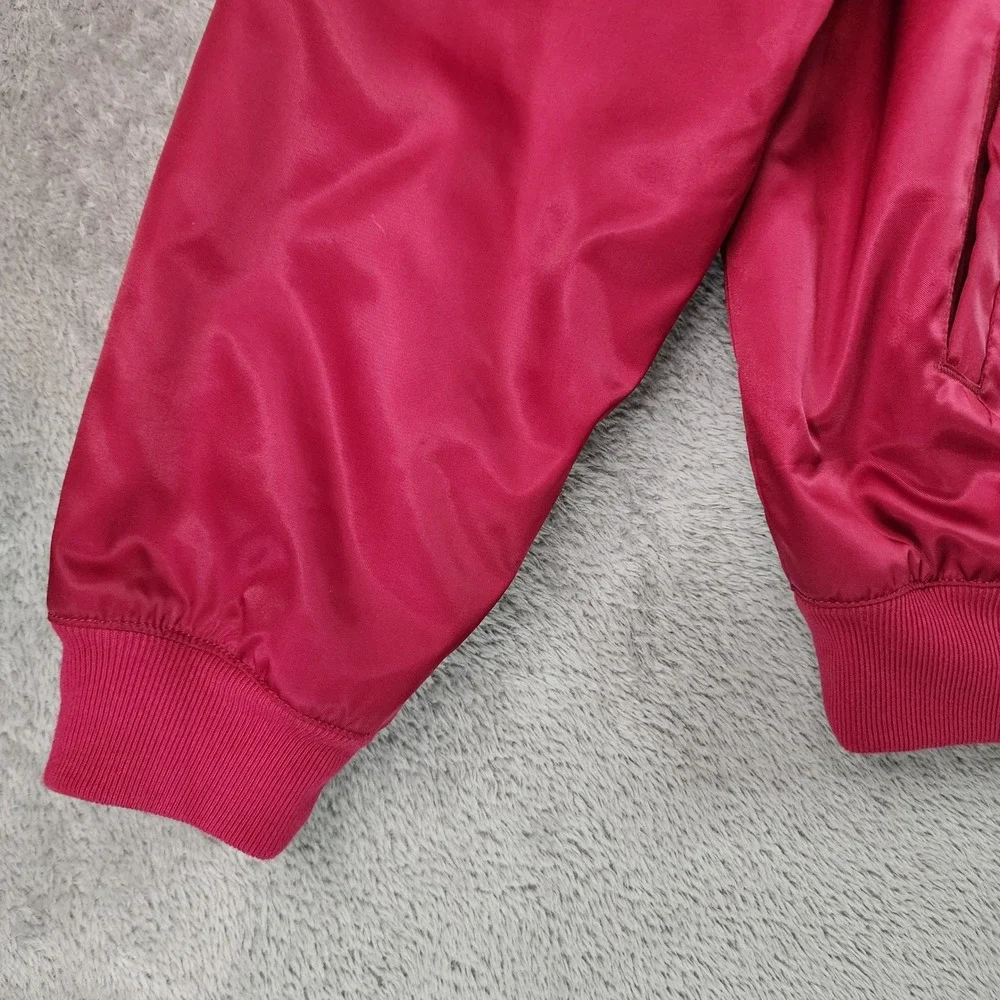Jordan Flight Bomber Jacket Mens Medium Burgundy‎ Pink Colorblock Zip Streetwear